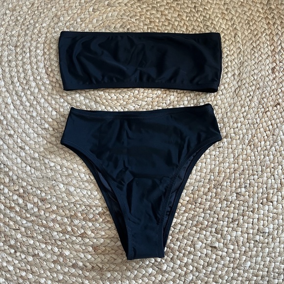 NWT Black High Rise Relleciga Bikini Bottoms - Picture 8 of 9